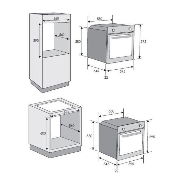 Four électrique encastrable Pyrolyse - Multifonctions - CANDY FCPK606