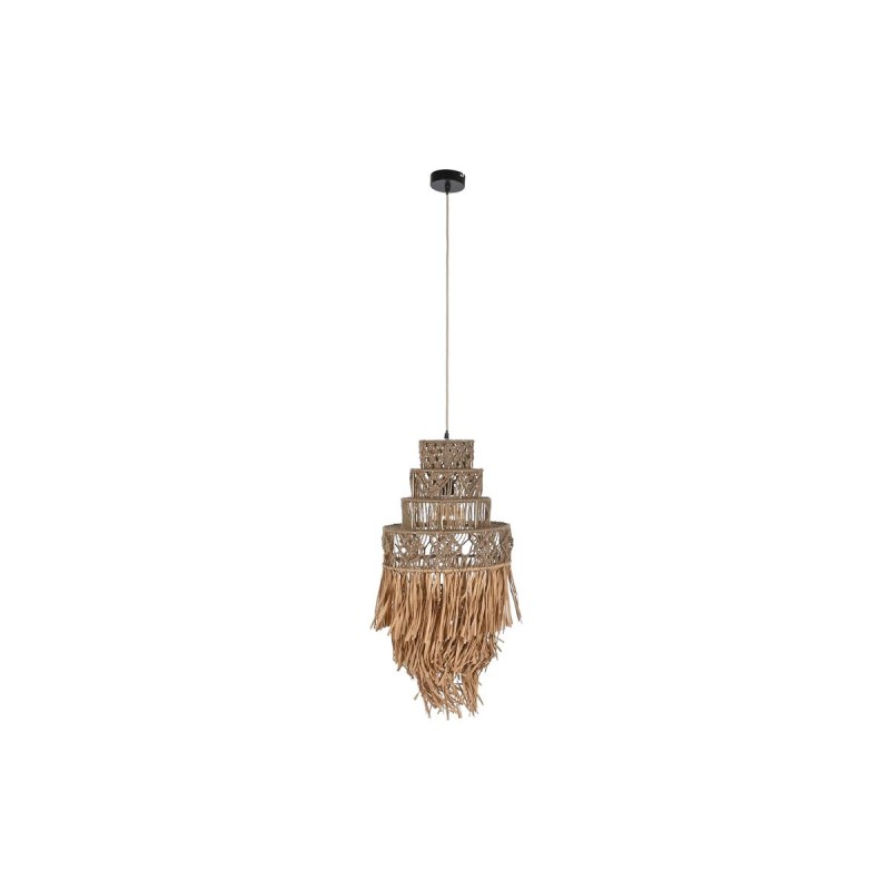 Suspension DKD Home Decor Naturel Fer 50 W Fibre (36 x 36 x 70 cm)