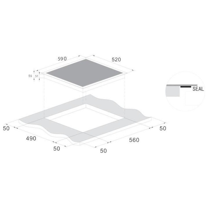 Plaque de cuisson induction CANDY 3 feux - CI633CTT