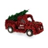 Figurine Décorative Voiture Noël guirlande 15 x 18 x 27 cm Rouge Vert Plastique polypropylène