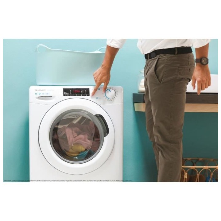 Lave-linge hublot CANDY CO12105TE/1-S - 10 kg - L60 cm - 1200 trs/min
