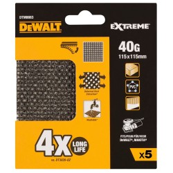 Ponceuse orbitale Dewalt 40 g Feuilles abrasives 5 Unités