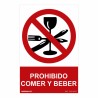 Panneau Normaluz Prohibido comer y beber PVC (30 x 40 cm)