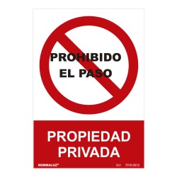 Panneau Normaluz Prohibido...