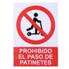 Panneau Normaluz Prohibido acceder con patinete Autocollants (21 x 30 cm)