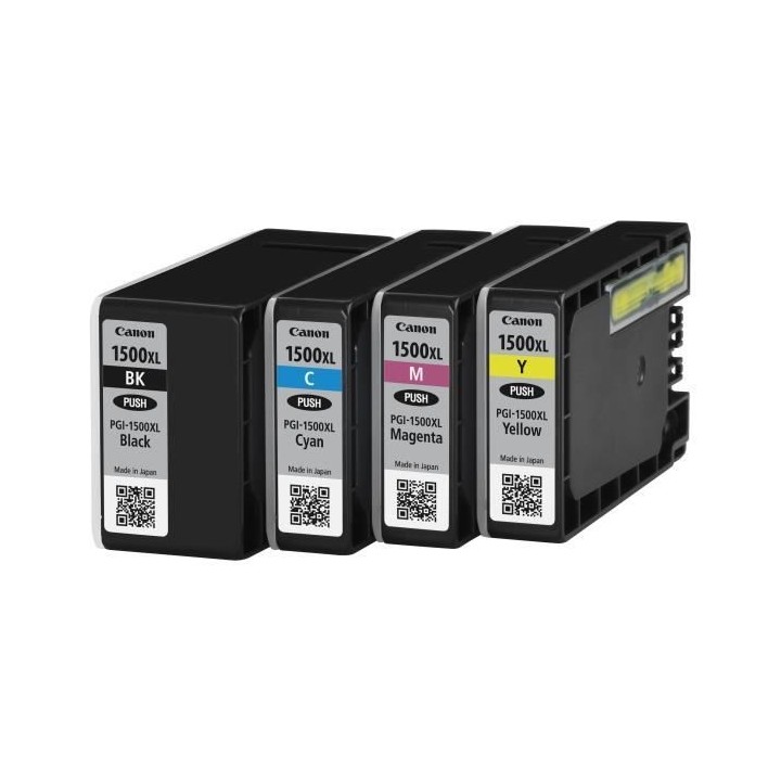 CANON Pack de 4 cartouches d'encre PGI-1500 XL grande capacité Noir/C