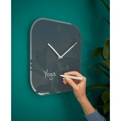 Horloge Murale Leitz Cosy Gris Verre Carré 30 x 4 x 30 cm