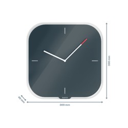 Horloge Murale Leitz Cosy Gris Verre Carré 30 x 4 x 30 cm