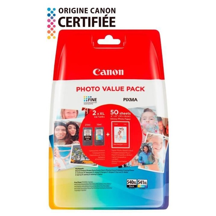 CANON Pack de 2 cartouches d'encre PG-540XL / CL-541XL grande capacit