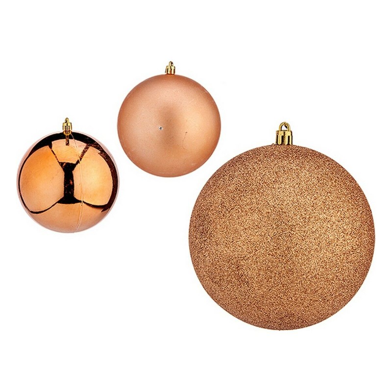 Boules de Noël Ø 12 cm Cuivre Plastique 12 x 13 x 12 cm