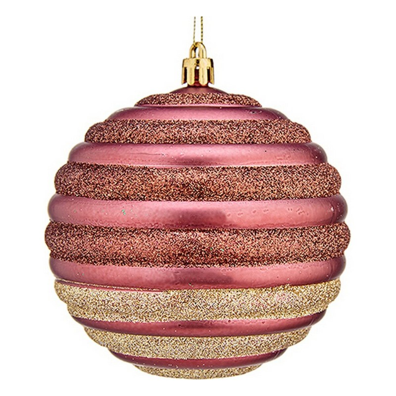 Boules de Noël Ø 10 cm Rose Plastique 10 x 11 x 10 cm