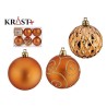 Boules de Noël Ø 6 cm Orange Plastique