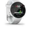 GARMIN Forerunner 45 - Montre de course a pied avec prise en charge des programmes d'entraînement Garmin Coach – Blanche - Sm