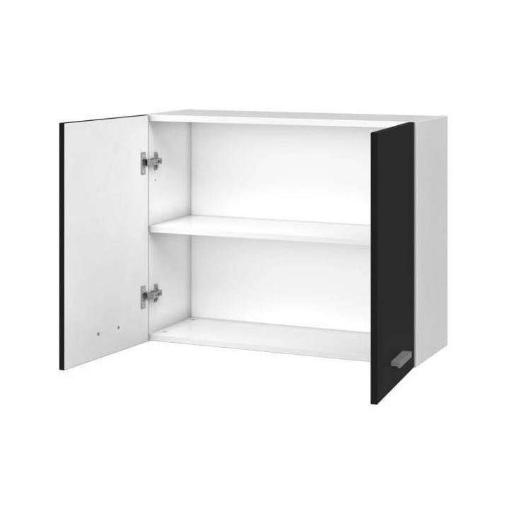 EXTRA - Meuble haut de cuisine L 80cm 2 Portes - Gris Laqué