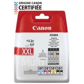 CANON Pack de 4 cartouches d'encre CLI-581 XXL tres grande capacité N