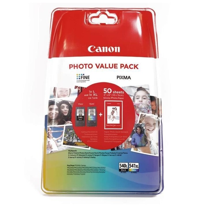 CANON Pack de 2 cartouches d'encre PG-540L / CL-541XL Noir + Couleur