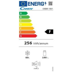 Candy CKBBS 100/1 - Refrigerateur Combiné encastrable - 250 L (190 + 60) - Froid Statique- L 57 cm x H 184 cm