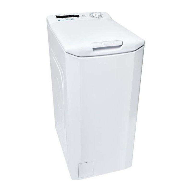 Lave-linge top CANDY CST 272DE/1-47 - Moteur standard - 7 kg - L50cm - 1200 trs/min - connecté - Blanc