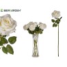 Fleur décorative Blanc Papier Plastique (12 Unités)