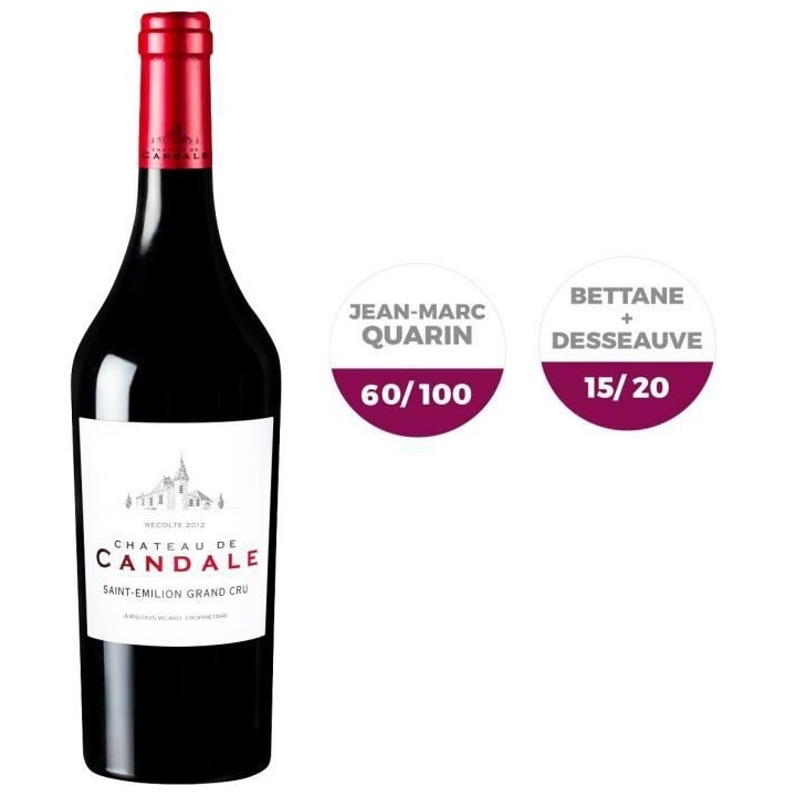 Château de Candale 2012 Saint Emilion Grand Cru - Vin rouge de Bordea