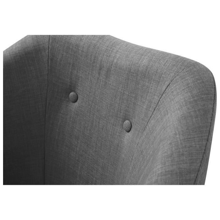 Fauteuil CANDY - Tissu polyester gris anthracite - Scandinave - L 42 x