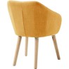 Fauteuil CANDY - Tissu polyester moutarde - Scandinave - L 42 x P 60 x H 79 cm