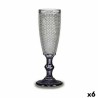 Coupe de champagne Points Transparent Anthracite verre 6 Unités (185 ml)