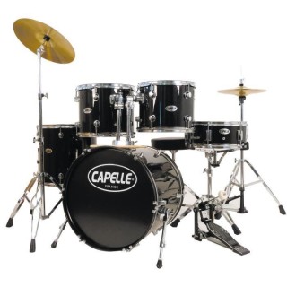 CAPELLE Batterie 5 futs JIM 18'' avec accessoires finition Noire