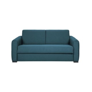 Canapé convertible express 3 places CAPITO - Tissu bleu turquoise - c