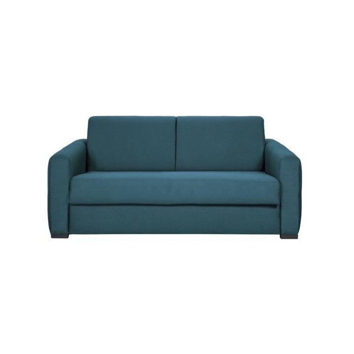 Canapé convertible express 3 places CAPITO - Tissu bleu turquoise - c