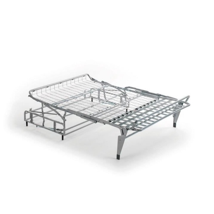 Canapé convertible express 3 places CAPITO - Tissu bleu turquoise - c