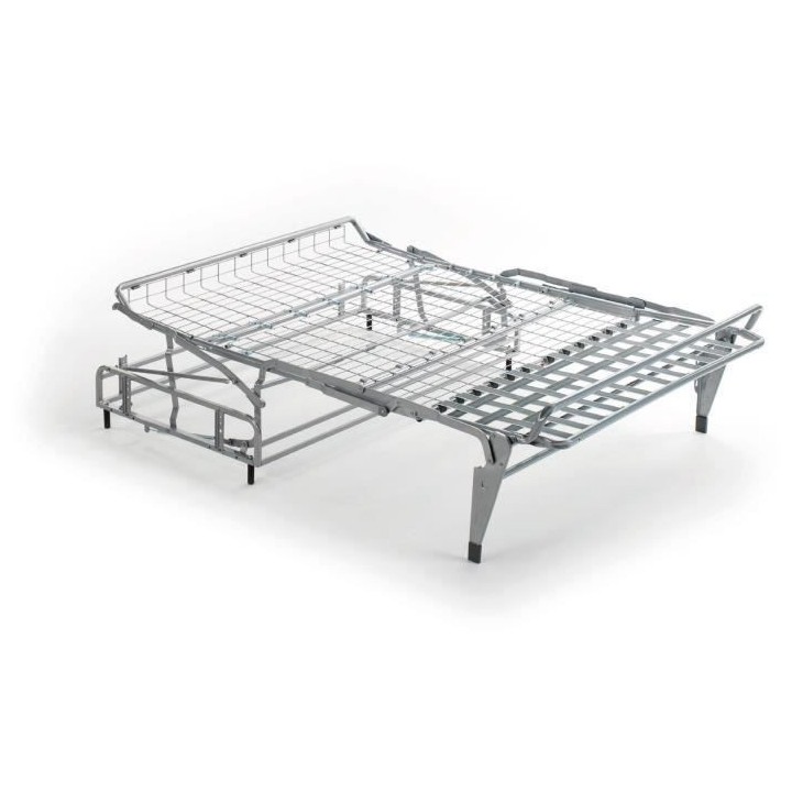 Canapé convertible express 3 places CAPITO - Tissu bleu turquoise - c