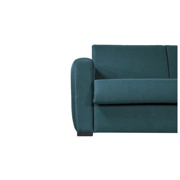 Canapé convertible express 3 places CAPITO - Tissu bleu turquoise - c