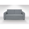 Canapé convertible express 3 places CAPITO - Tissu gris clair - couchage 140x190 cm - L 204 x P 102 x H 95 cm