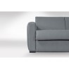 Canapé convertible express 3 places CAPITO - Tissu gris clair - couchage 140x190 cm - L 204 x P 102 x H 95 cm