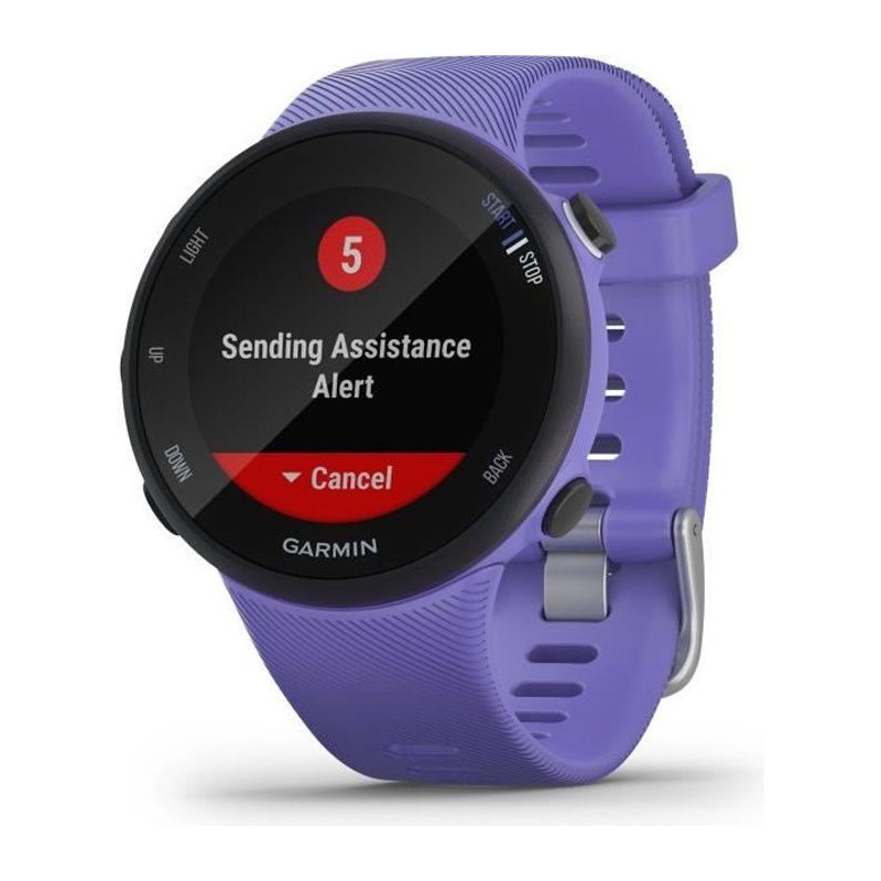 GARMIN Forerunner 45 - Montre de course a pied avec prise en charge des programmes d'entraînement Garmin Coach – Violette - S