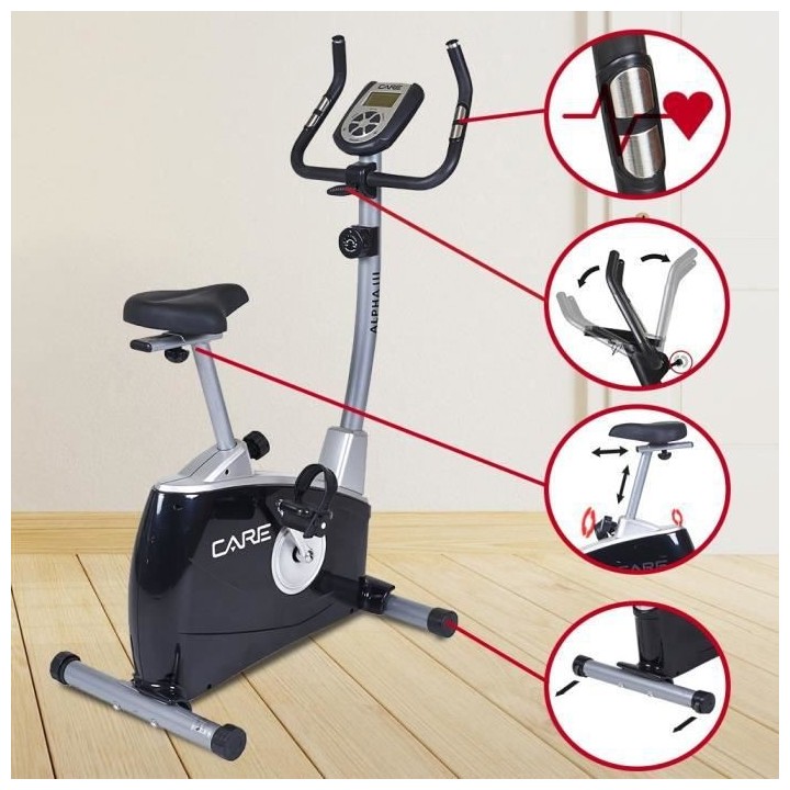 Vélo d'appartement - 8 Résistances - Care - Alpha III