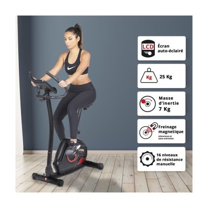 Vélo d'appartement connecté - 21 programmes - CARE - CV-357 - Kinoma