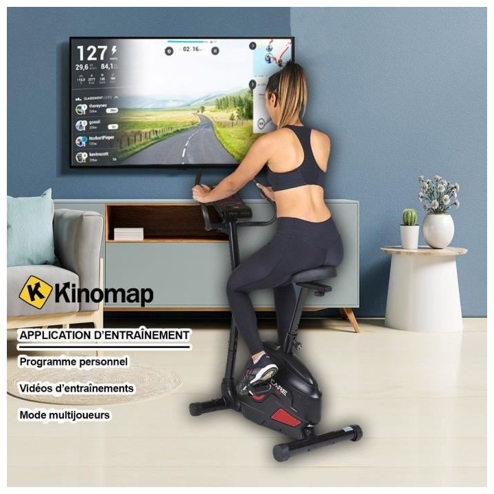 Vélo d'appartement connecté - 21 programmes - CARE - CV-357 - Kinoma