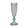 Coupe de champagne Points Transparent Turquoise verre 6 Unités (185 ml)