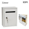 Boîte aux lettres EDM Linear 26 x 20 x 7,5 cm Acier Blanc