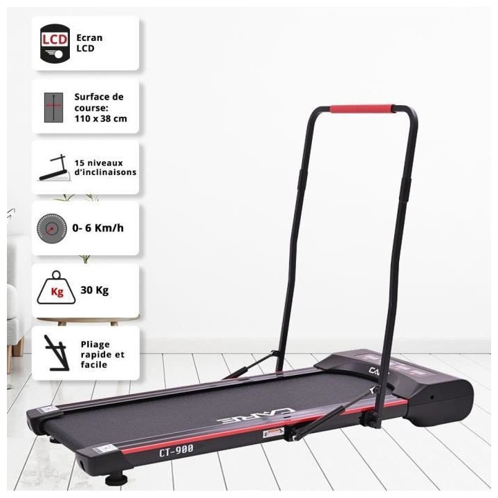 Tapis de course - Ultra-slim - 6 km/h - CARE - CT 900