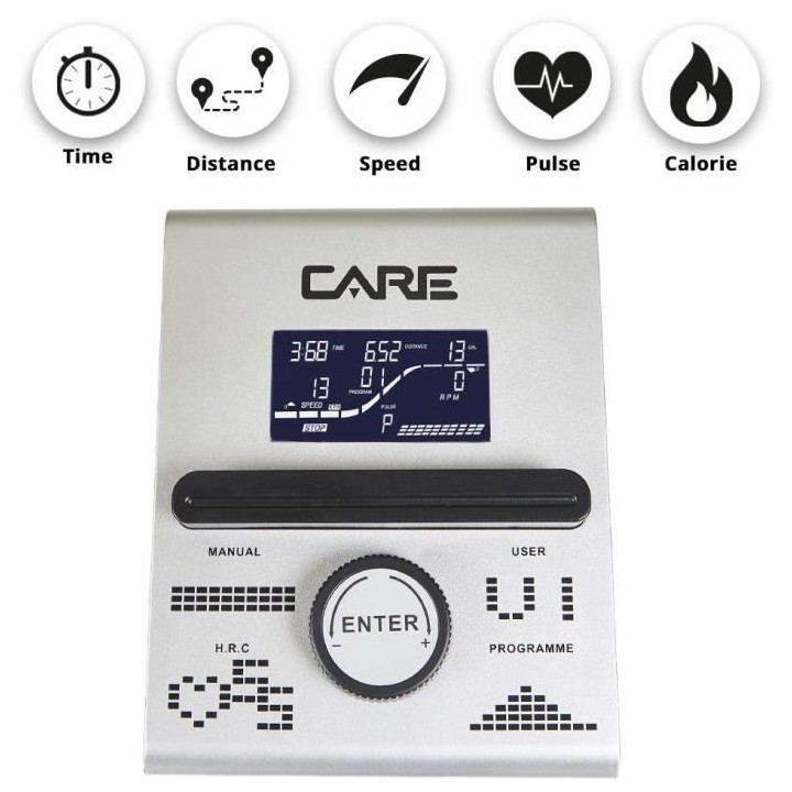 Vélo d'appartement - 24 programmes - Care - CV-525