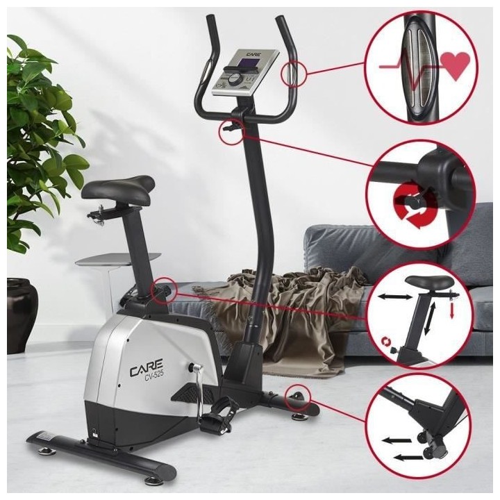 Vélo d'appartement - 24 programmes - Care - CV-525