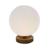 Lampe de bureau DKD Home Decor Naturel Bois Polyéthylène Aluminium Blanc (20 x 20 x 23 cm)