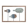 Décoration murale DKD Home Decor 72 x 3 x 49 cm Naturel Blanc Multicouleur méditerranéen Poissons