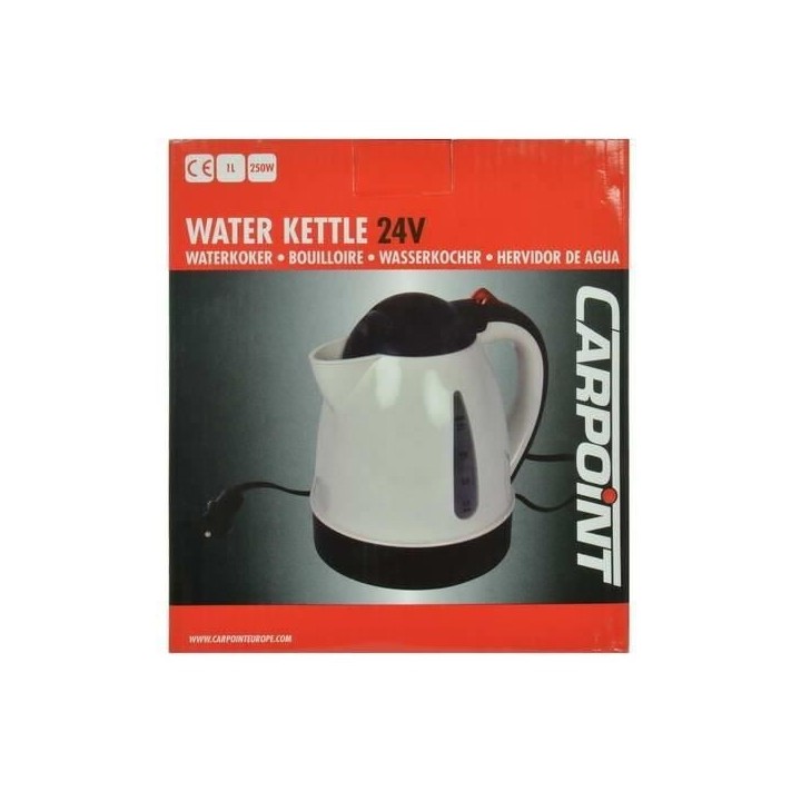 CARPOINT Bouilloire - 1L 24V - Noir et blanc
