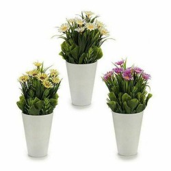 Plante décorative Marguerite Jaune Blanc Rose Lila Plastique 12 x 21 x 12 cm (12 Unités)