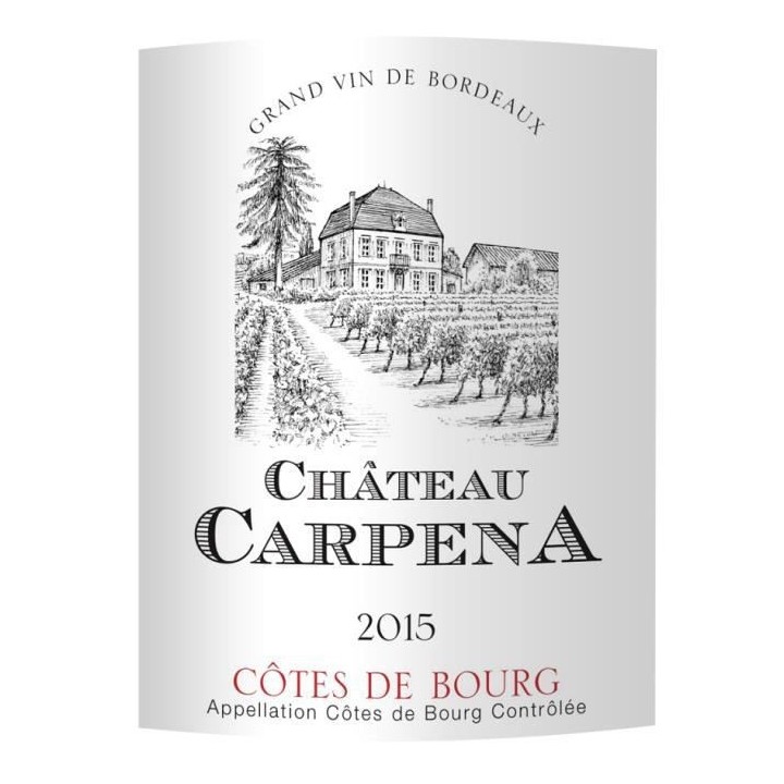 Château Carpena 2015 Côtes de Bourg - Vin rouge de Bordeaux