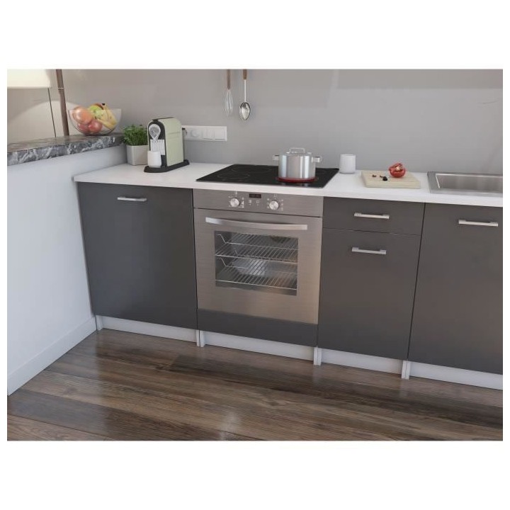 EXTRA Meuble Bas Four L 60cm - Gris Mat